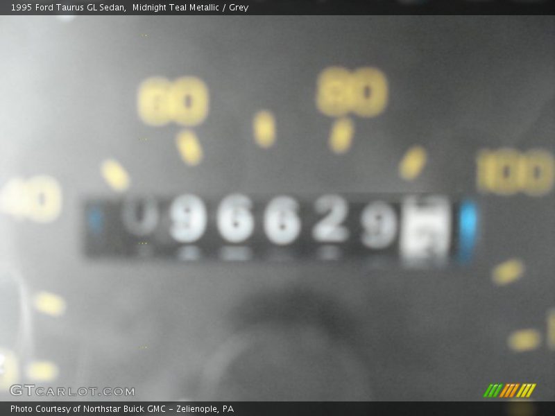 Midnight Teal Metallic / Grey 1995 Ford Taurus GL Sedan