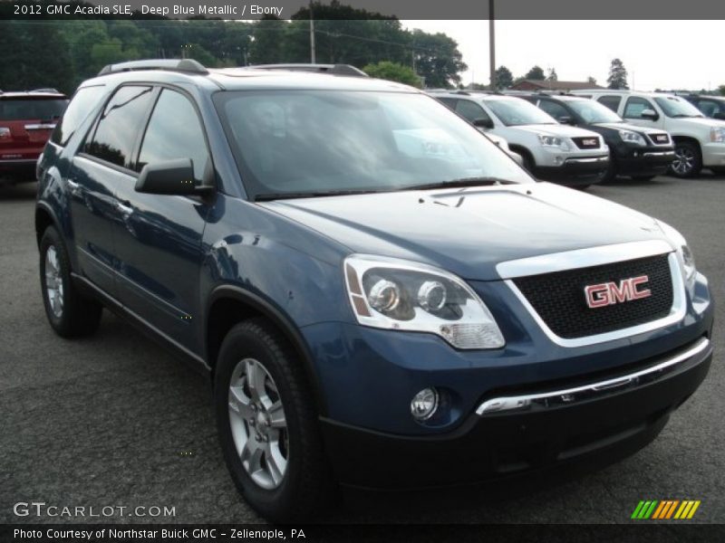 Deep Blue Metallic / Ebony 2012 GMC Acadia SLE
