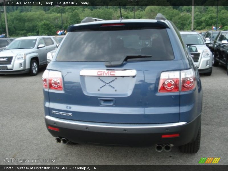 Deep Blue Metallic / Ebony 2012 GMC Acadia SLE