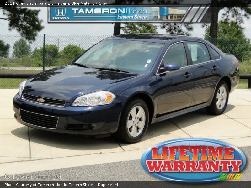 Imperial Blue Metallic / Gray 2011 Chevrolet Impala LT