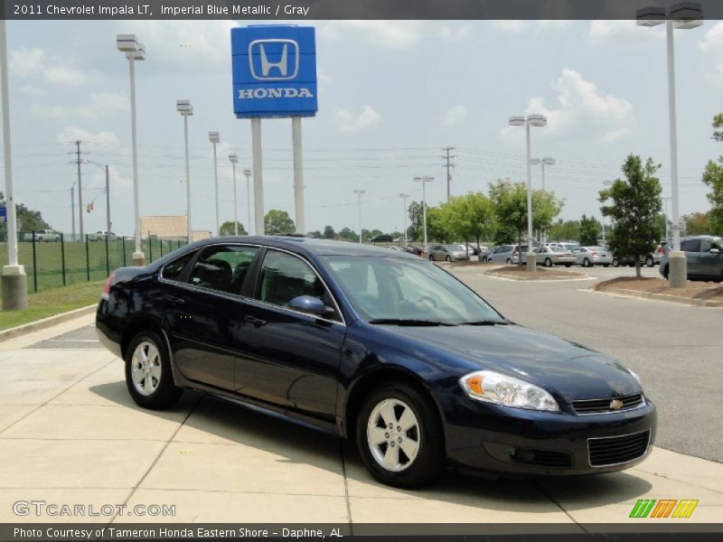 Imperial Blue Metallic / Gray 2011 Chevrolet Impala LT