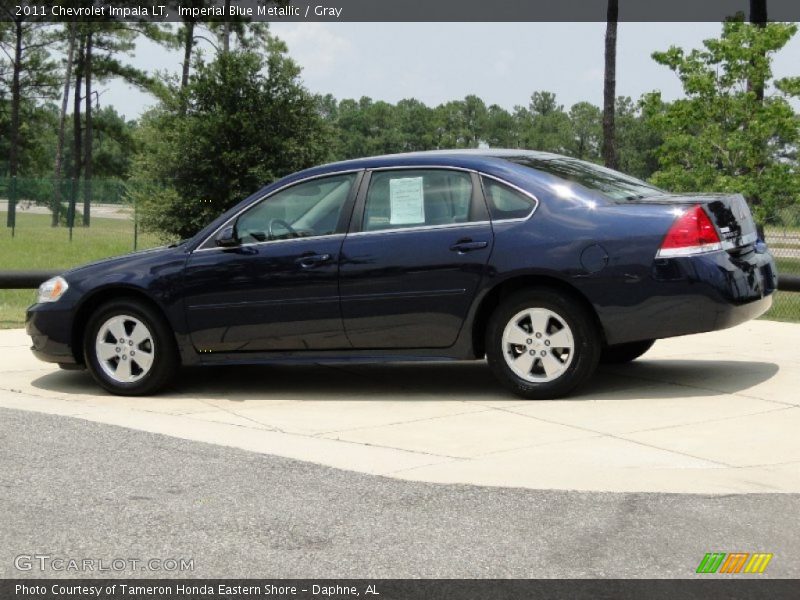 Imperial Blue Metallic / Gray 2011 Chevrolet Impala LT