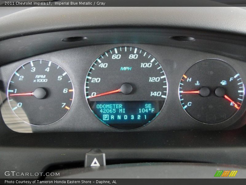 Imperial Blue Metallic / Gray 2011 Chevrolet Impala LT