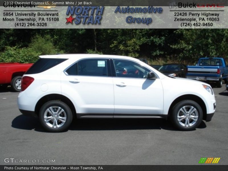 Summit White / Jet Black 2012 Chevrolet Equinox LS