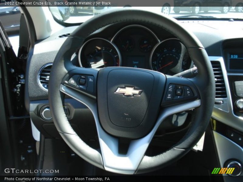 Black Granite Metallic / Jet Black 2012 Chevrolet Cruze Eco