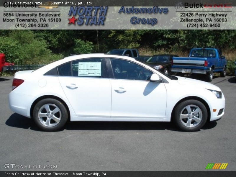 Summit White / Jet Black 2012 Chevrolet Cruze LT