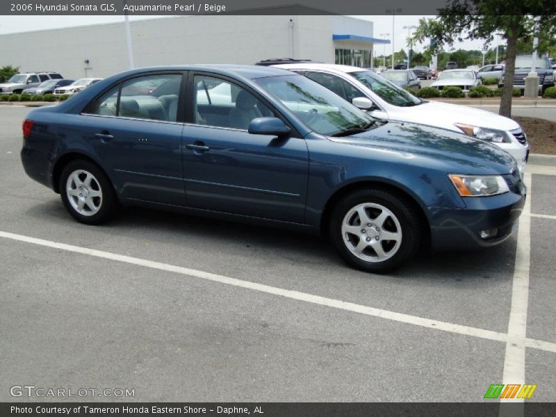 Aquamarine Pearl / Beige 2006 Hyundai Sonata GLS