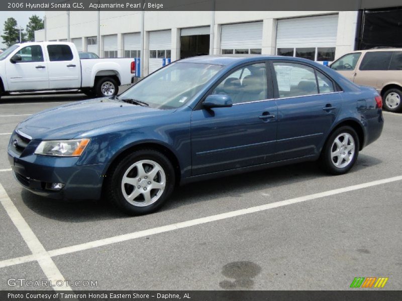 Aquamarine Pearl / Beige 2006 Hyundai Sonata GLS