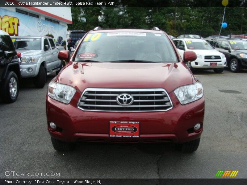 Salsa Red Pearl / Ash 2010 Toyota Highlander Limited 4WD