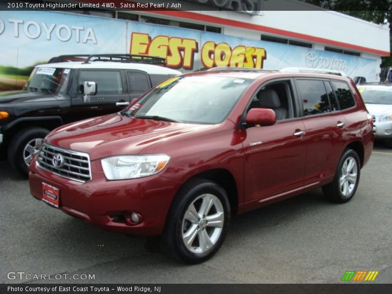 Salsa Red Pearl / Ash 2010 Toyota Highlander Limited 4WD