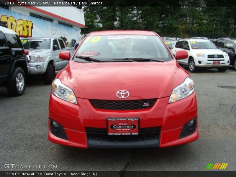 Radiant Red / Dark Charcoal 2010 Toyota Matrix S AWD