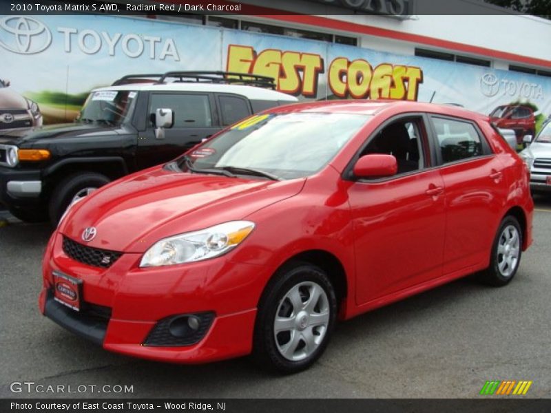 Radiant Red / Dark Charcoal 2010 Toyota Matrix S AWD