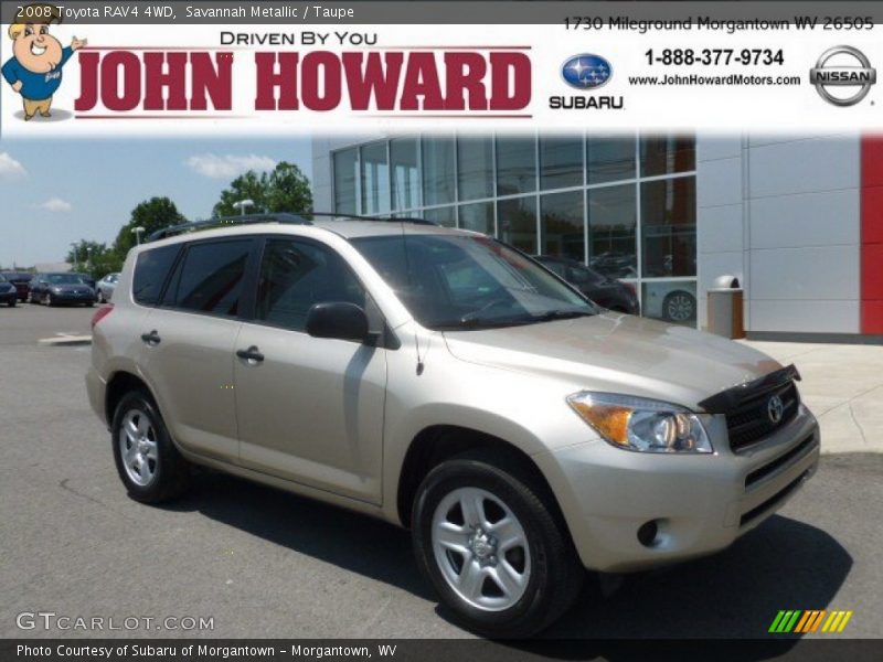Savannah Metallic / Taupe 2008 Toyota RAV4 4WD