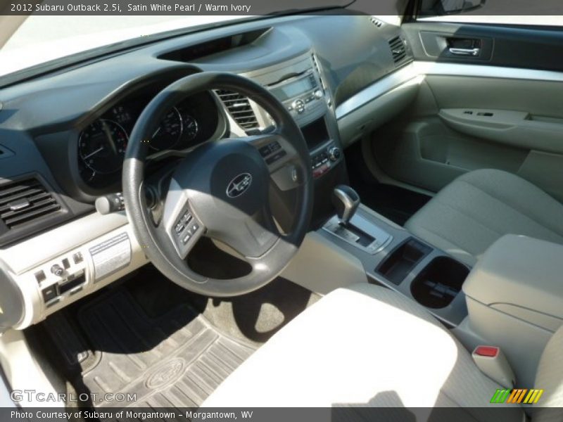 Satin White Pearl / Warm Ivory 2012 Subaru Outback 2.5i