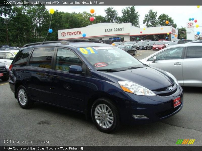 Nautical Blue Metallic / Stone 2007 Toyota Sienna XLE Limited AWD