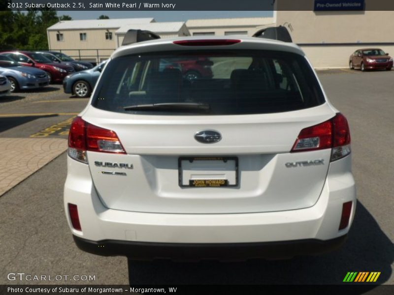 Satin White Pearl / Warm Ivory 2012 Subaru Outback 2.5i