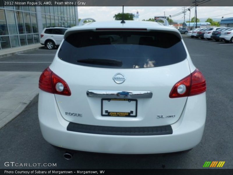 Pearl White / Gray 2012 Nissan Rogue SL AWD
