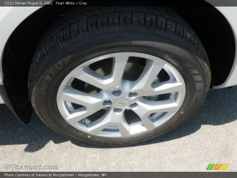 Pearl White / Gray 2012 Nissan Rogue SL AWD