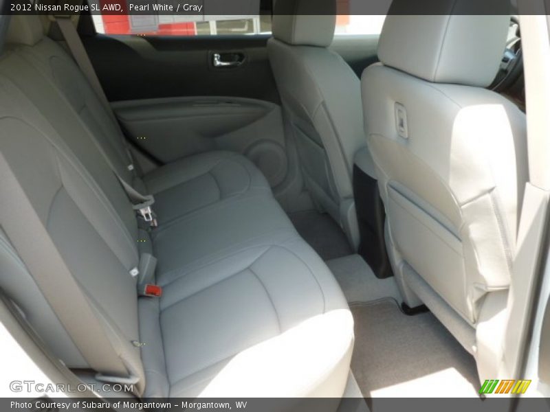Pearl White / Gray 2012 Nissan Rogue SL AWD