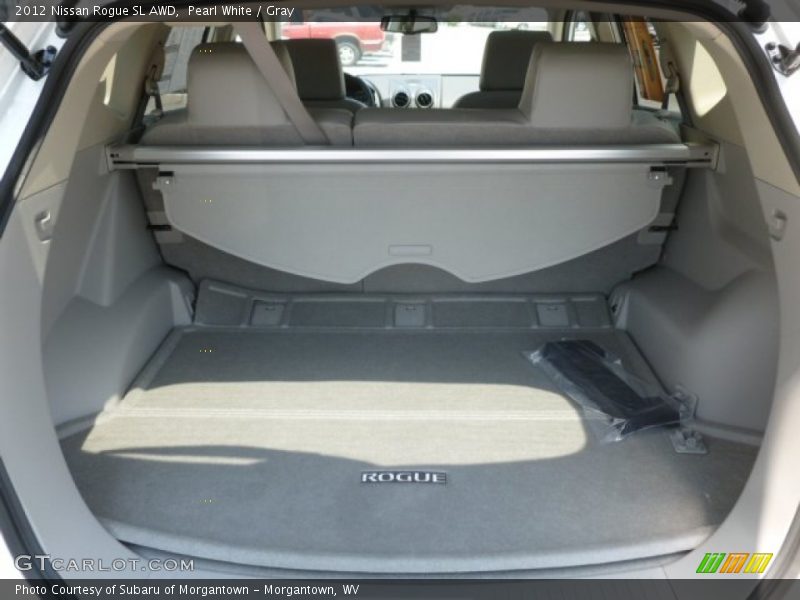 Pearl White / Gray 2012 Nissan Rogue SL AWD