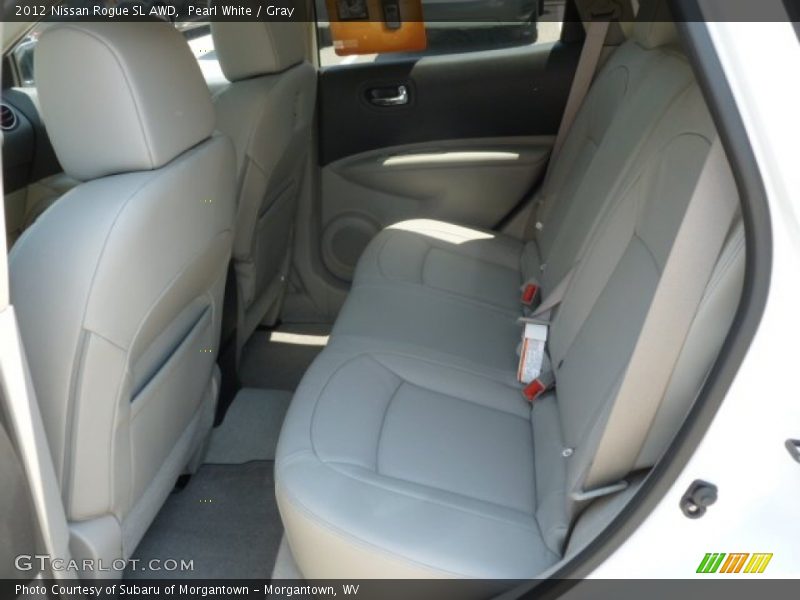 Pearl White / Gray 2012 Nissan Rogue SL AWD