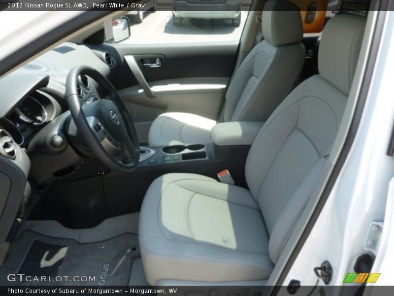 Pearl White / Gray 2012 Nissan Rogue SL AWD