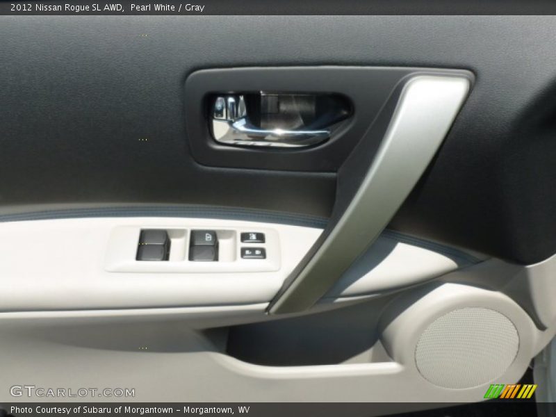 Pearl White / Gray 2012 Nissan Rogue SL AWD