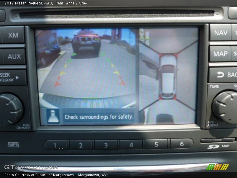 Pearl White / Gray 2012 Nissan Rogue SL AWD