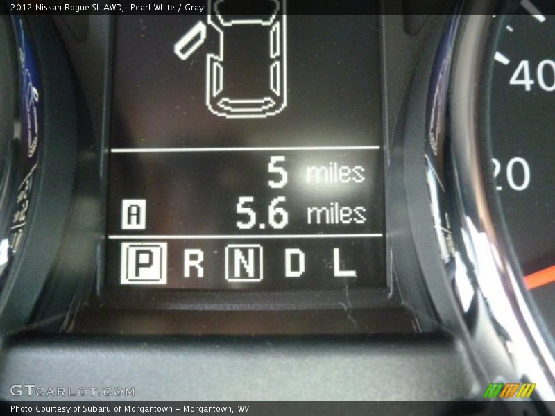 Pearl White / Gray 2012 Nissan Rogue SL AWD