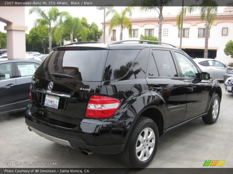 Black / Black 2007 Mercedes-Benz ML 350 4Matic