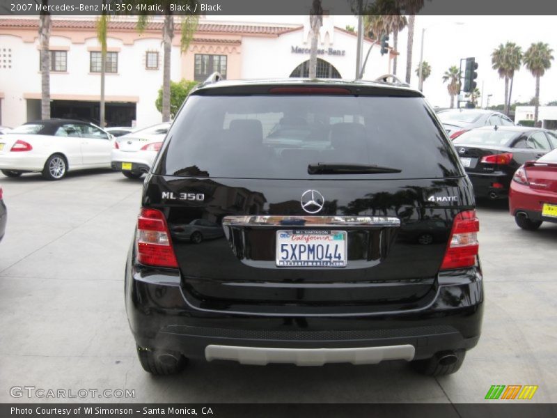 Black / Black 2007 Mercedes-Benz ML 350 4Matic