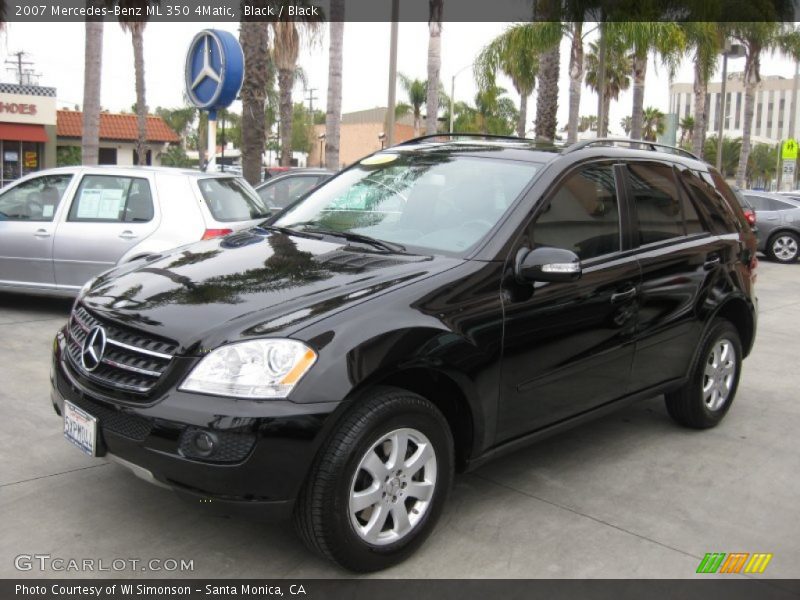 Black / Black 2007 Mercedes-Benz ML 350 4Matic