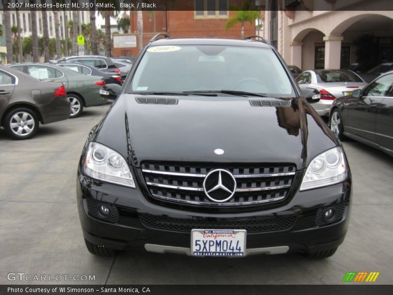 Black / Black 2007 Mercedes-Benz ML 350 4Matic