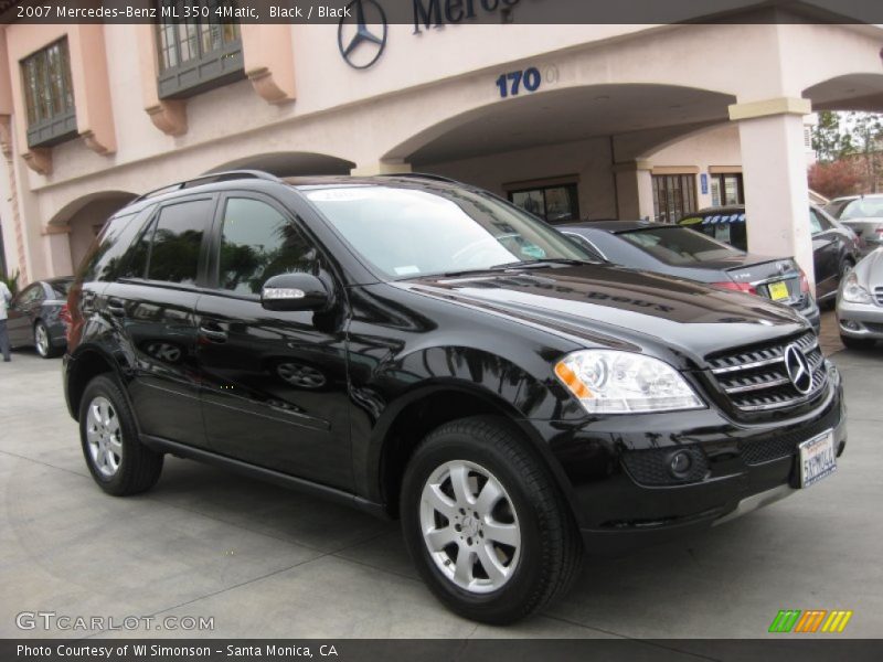 Black / Black 2007 Mercedes-Benz ML 350 4Matic