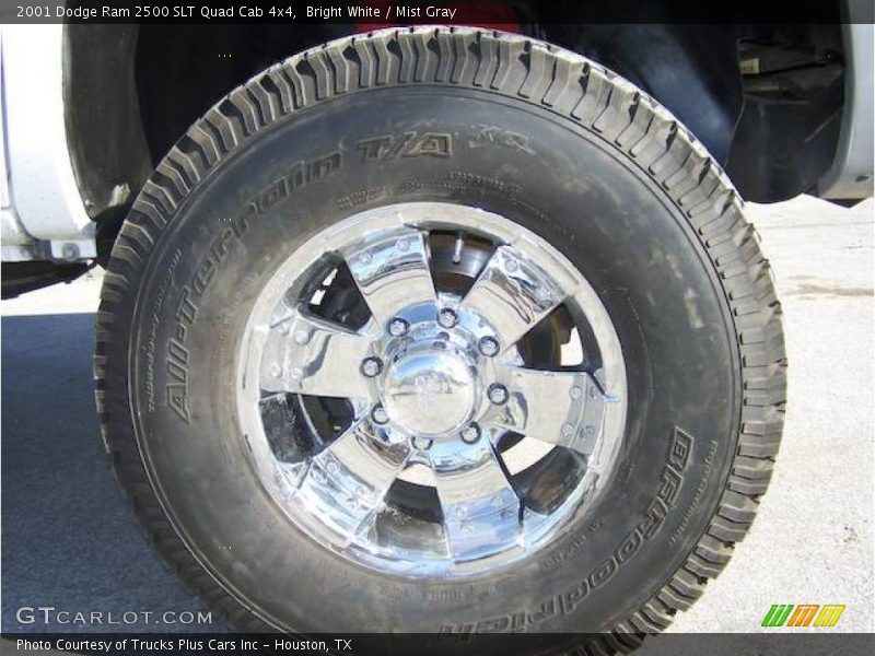 Bright White / Mist Gray 2001 Dodge Ram 2500 SLT Quad Cab 4x4