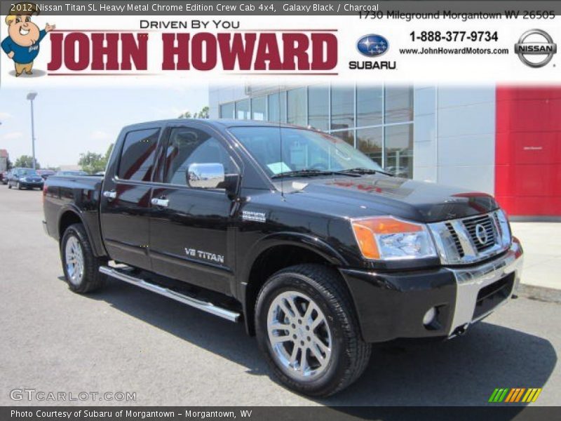 Galaxy Black / Charcoal 2012 Nissan Titan SL Heavy Metal Chrome Edition Crew Cab 4x4