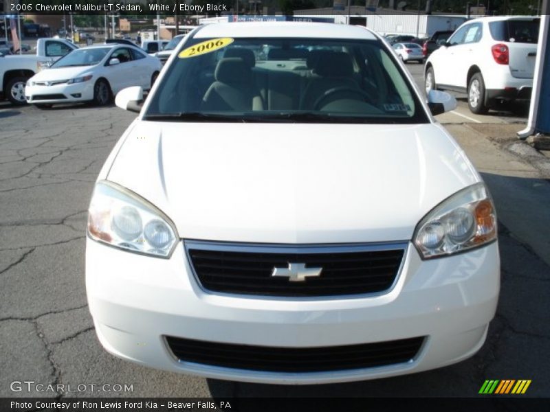 White / Ebony Black 2006 Chevrolet Malibu LT Sedan