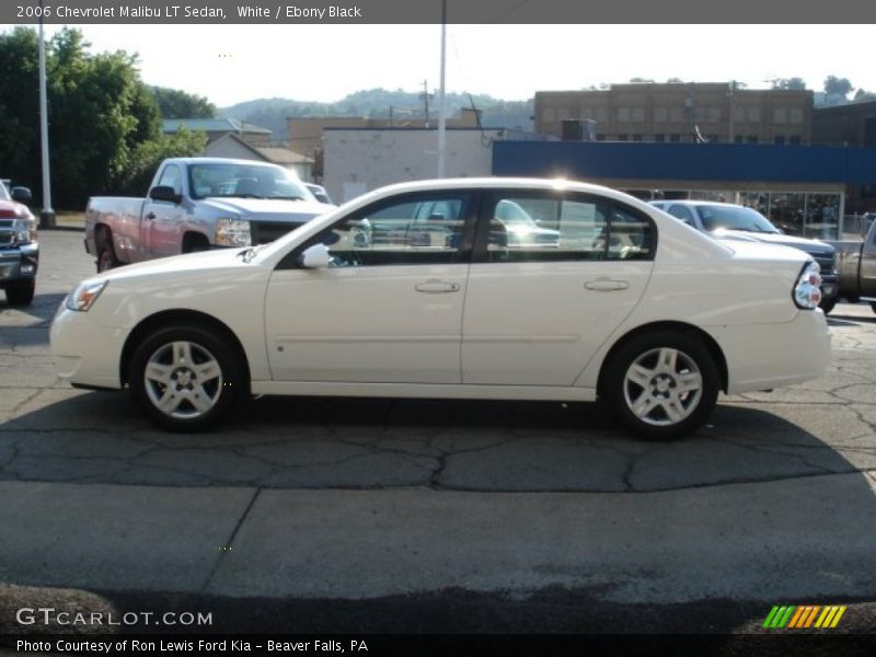 White / Ebony Black 2006 Chevrolet Malibu LT Sedan