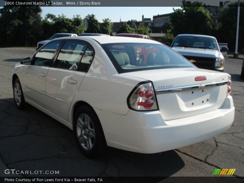 White / Ebony Black 2006 Chevrolet Malibu LT Sedan