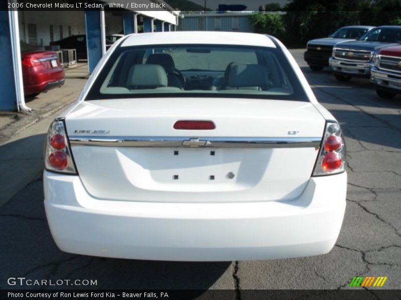 White / Ebony Black 2006 Chevrolet Malibu LT Sedan
