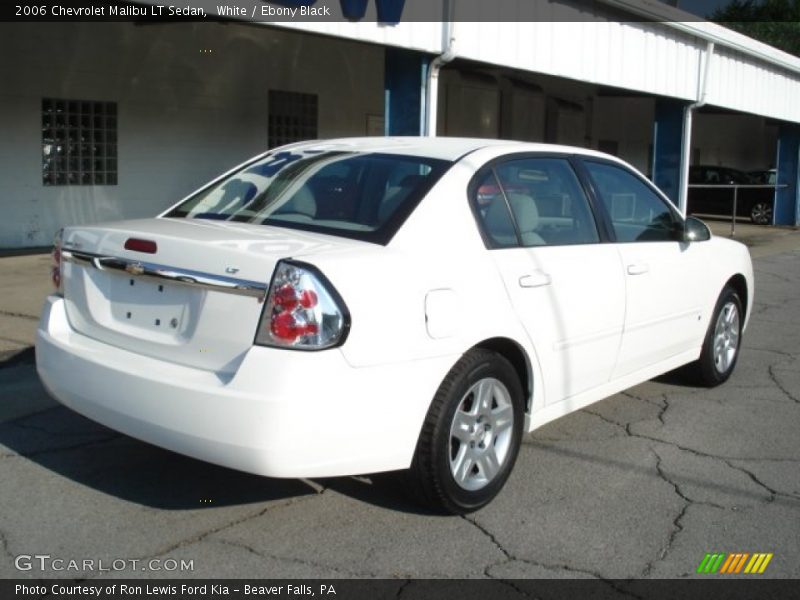 White / Ebony Black 2006 Chevrolet Malibu LT Sedan