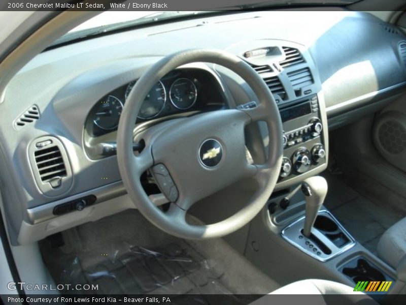 White / Ebony Black 2006 Chevrolet Malibu LT Sedan