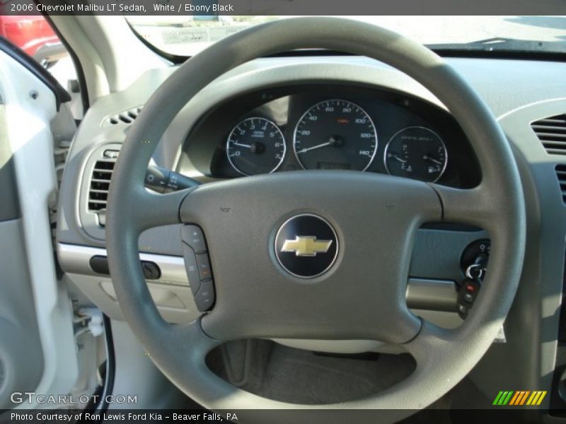 White / Ebony Black 2006 Chevrolet Malibu LT Sedan