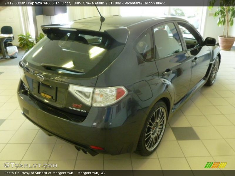 Dark Gray Metallic / STi Black Alcantara/Carbon Black 2012 Subaru Impreza WRX STi 5 Door