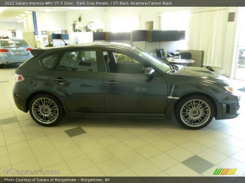 Dark Gray Metallic / STi Black Alcantara/Carbon Black 2012 Subaru Impreza WRX STi 5 Door