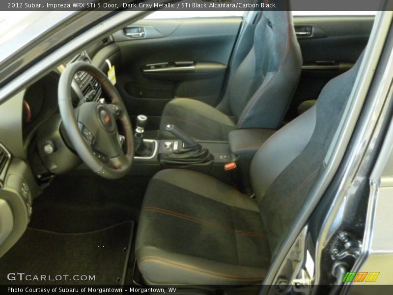  2012 Impreza WRX STi 5 Door STi Black Alcantara/Carbon Black Interior
