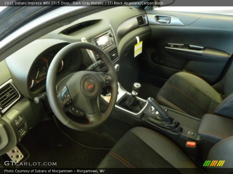  2012 Impreza WRX STi 5 Door STi Black Alcantara/Carbon Black Interior