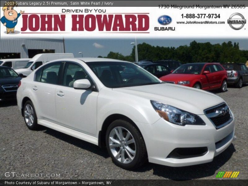 Satin White Pearl / Ivory 2013 Subaru Legacy 2.5i Premium