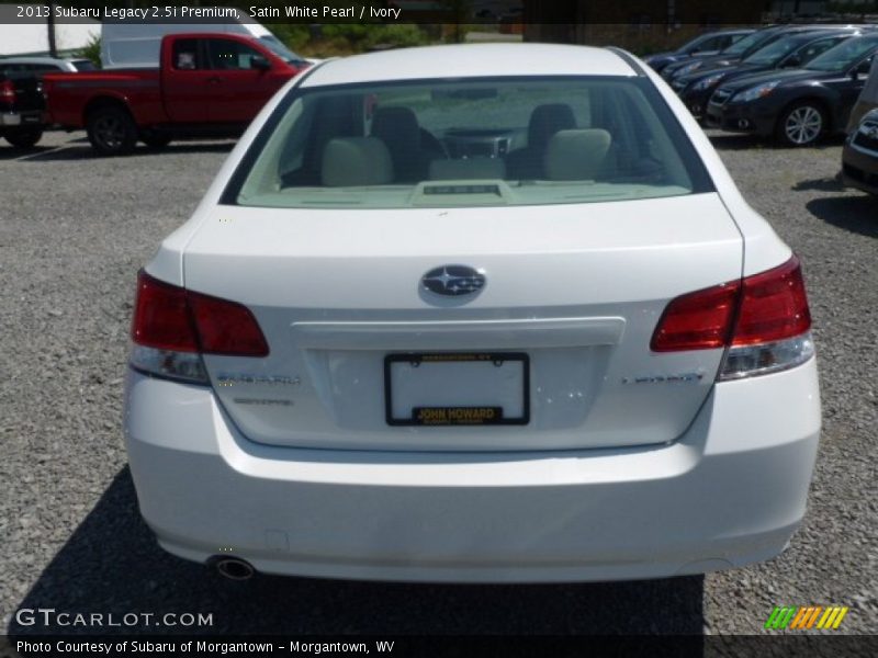 Satin White Pearl / Ivory 2013 Subaru Legacy 2.5i Premium