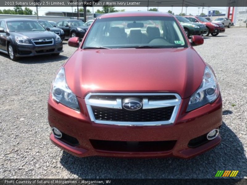 Venetian Red Pearl / Warm Ivory Leather 2013 Subaru Legacy 2.5i Limited